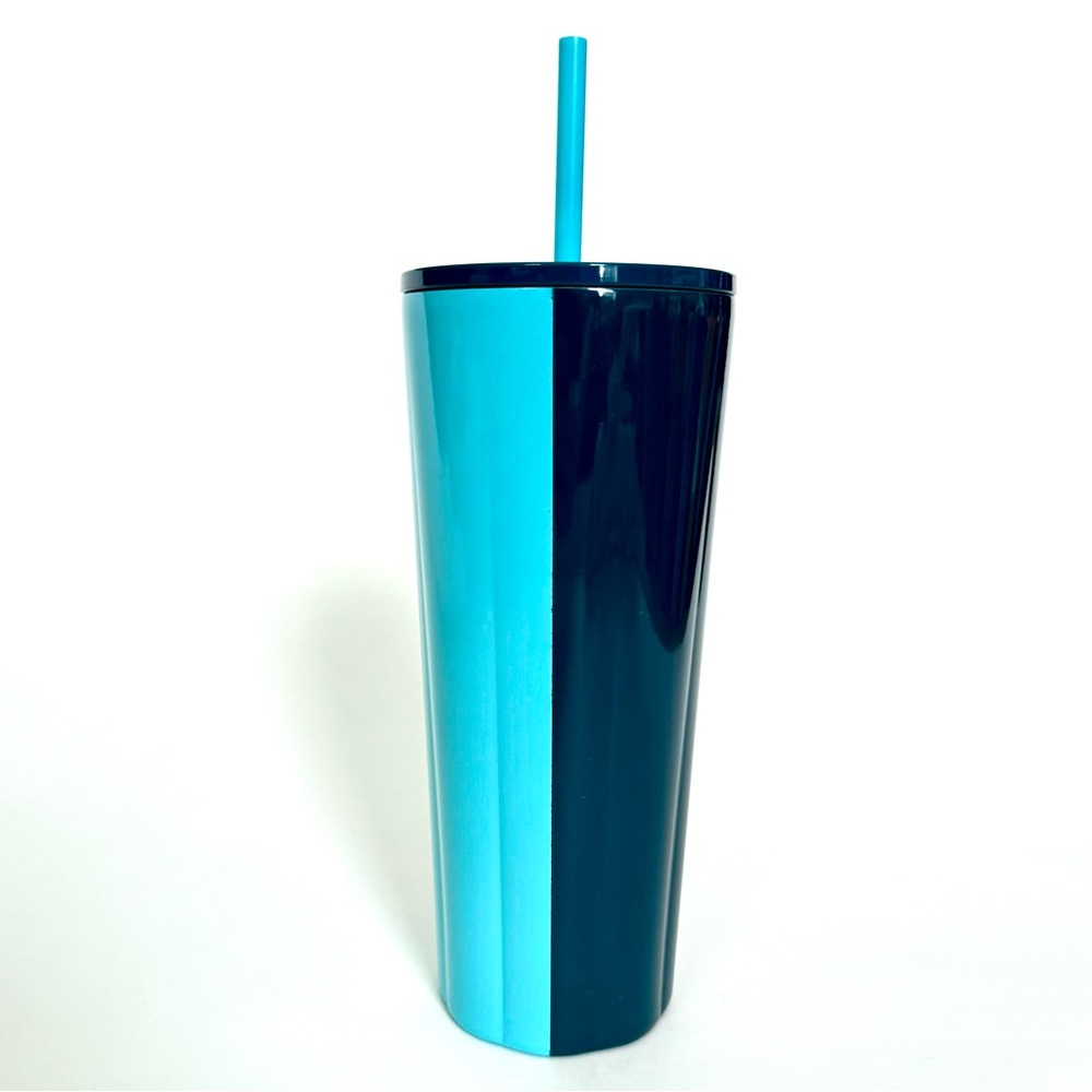 STARBUCKS 24oz TUMBLER LIMITED EDITION BEST MOST FAVORITE TURQUOISE NAVY BLUE